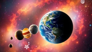 Learn planetary facts through a vibrant illustration of the solar system's unique planets and their characteristics.