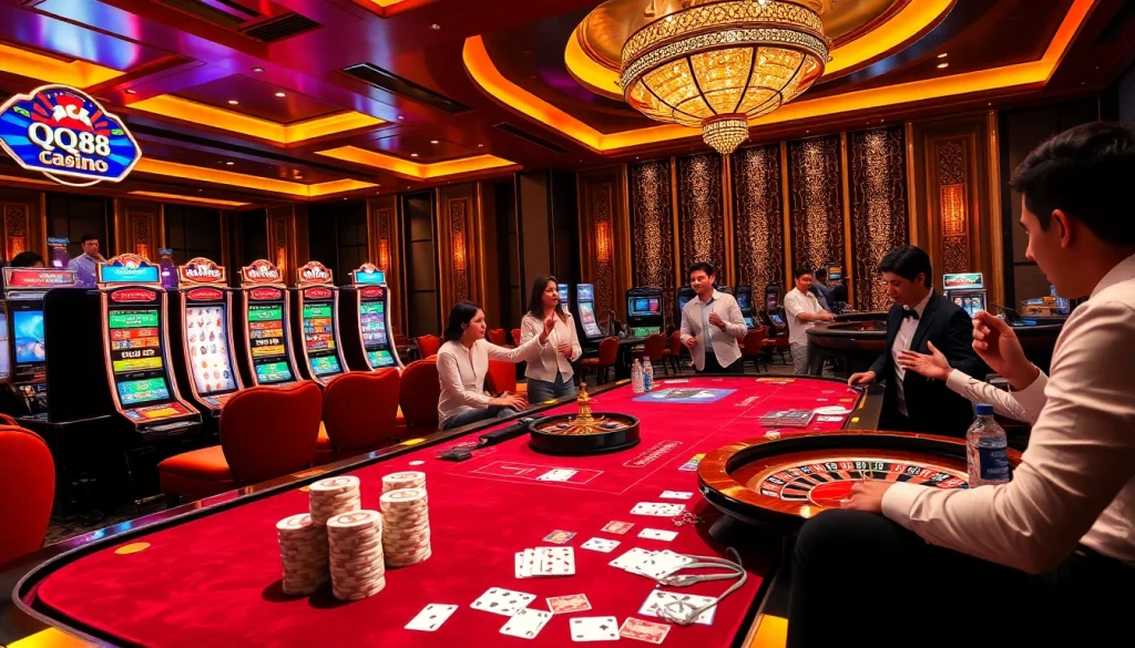 Experience the thrill of QQ88 with dynamic casino games and engaging betting tables.