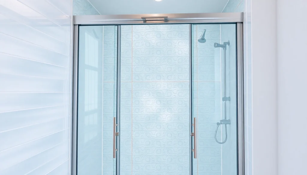 Showcasing a sleek shower screen door in a modern bathroom with elegant features.