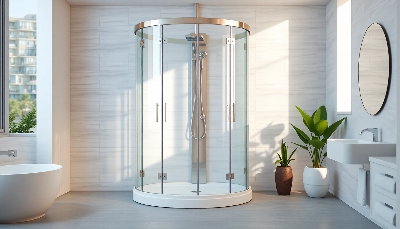 Schauen Sie sich die elegante duschkabine 100x100 in einem modernen Badezimmer an, die Stil und Komfort vereint.
