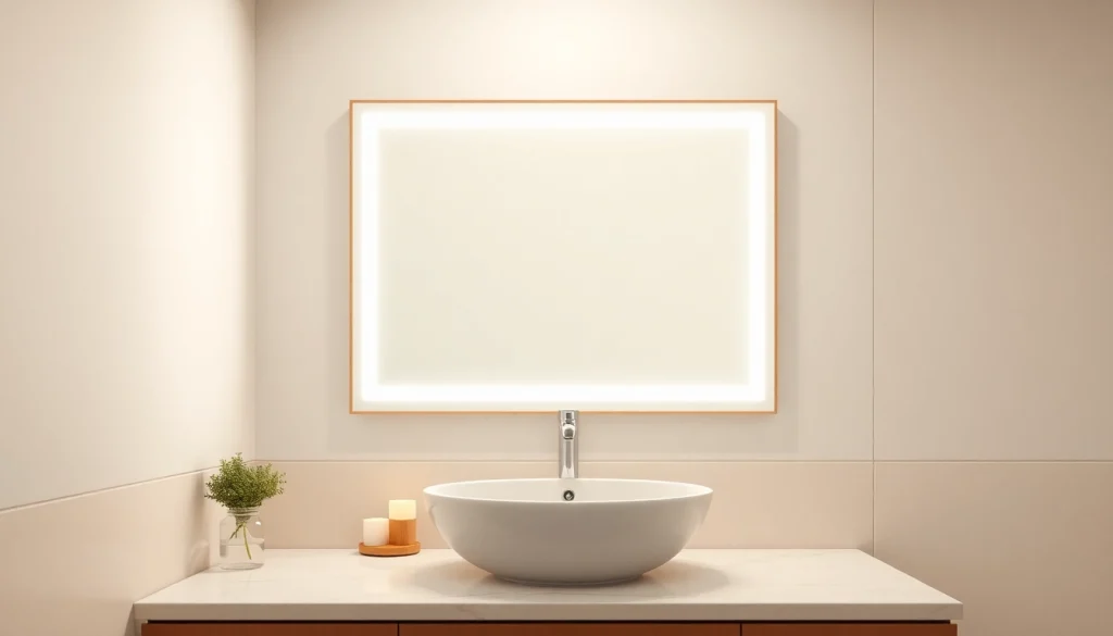 Illuminate your space with a stylish mirror light mirror reflecting modern design and warm ambiance.