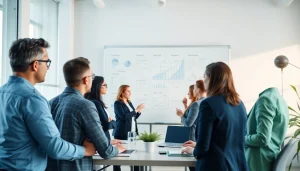 Engage in Strategy Capture Management with a professional team collaborating in a modern workspace.