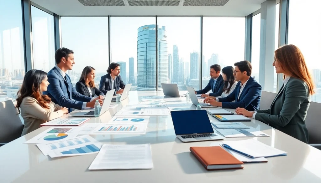 Professional discussion on Corporate Tax Services in UAE in a modern office setting.