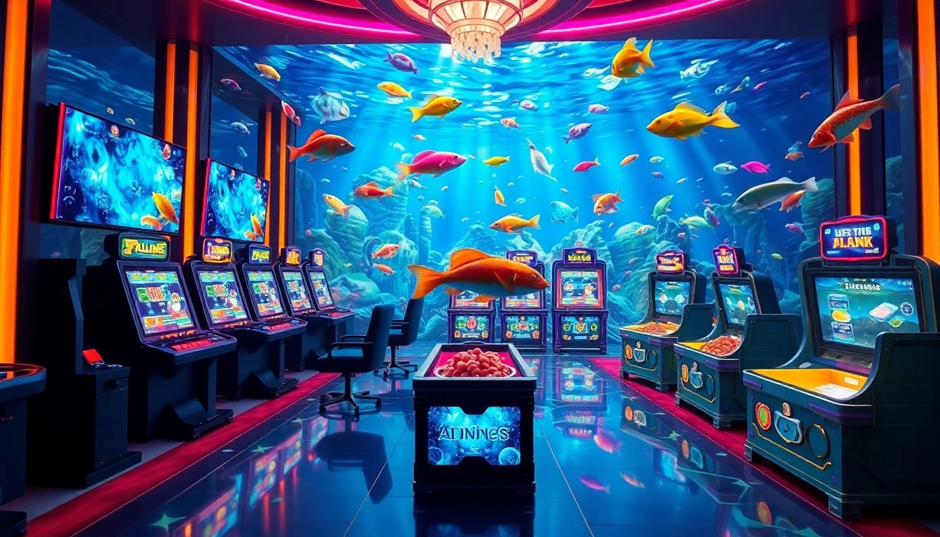 Experience the thrill of bắn cá đổi thưởng with exciting underwater visuals and vibrant gameplay elements.